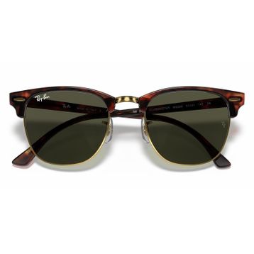 Ray-Ban Clubmaster RB 3016 W0366 55 Tortoise/Gold-Green Unisex Güneş Gözlüğü