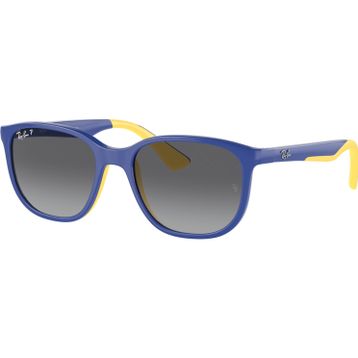 Ray-Ban Junior RJ 9078S 7132T3 48 Polarize Çocuk Kare Mavi Sarı Kemik Güneş Gözlüğü