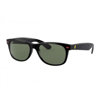 Ray-Ban RB 2132M F60131 55 Scuderia Ferrari New Wayfarer Oval Siyah Kemik Unisex Güneş Gözlüğü