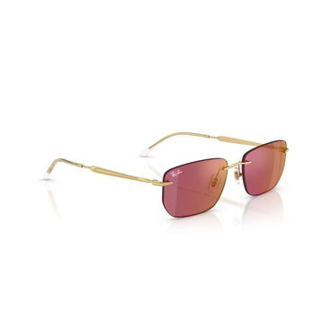 Ray-Ban RB 3768 001/D0 56 Arista Gold-Dark Violet Unisex Güneş Gözlüğü