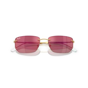 Ray-Ban RB 3768 001/D0 56 Arista Gold-Dark Violet Unisex Güneş Gözlüğü