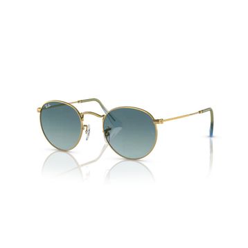 Ray-Ban Round Metal RB 3447 001/3M 47 Gold/Blue Unisex Güneş Gözlüğü