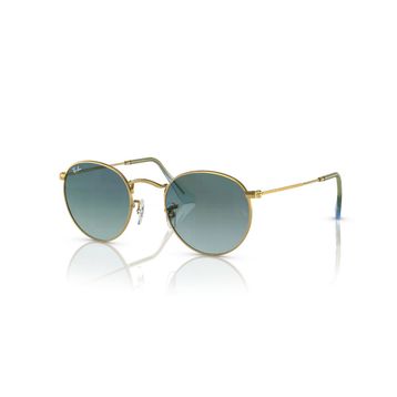 Ray-Ban Round Metal RB 3447 001/3M 53 Gold/Blue Unisex Güneş Gözlüğü