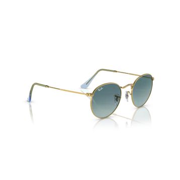 Ray-Ban Round Metal RB 3447 001/3M 53 Gold/Blue Unisex Güneş Gözlüğü