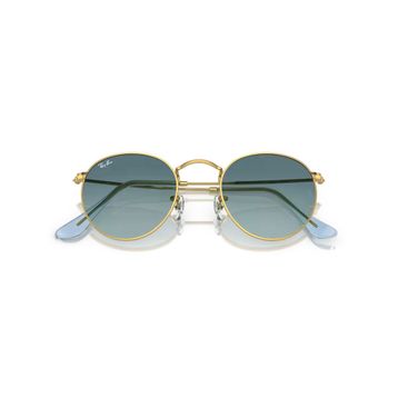 Ray-Ban Round Metal RB 3447 001/3M 53 Gold/Blue Unisex Güneş Gözlüğü