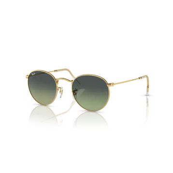 Ray-Ban Round Metal RB 3447 001/BH 47 Arista Gold-Green Vintage Unisex Güneş Gözlüğü