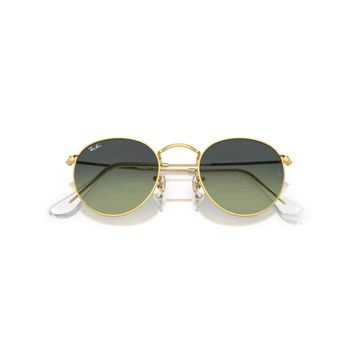 Ray-Ban Round Metal RB 3447 001/BH 47 Arista Gold-Green Vintage Unisex Güneş Gözlüğü