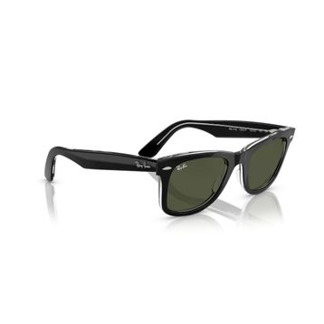 Ray-Ban Wayfarer RB 2140 129431 50 Polished Black On Transparent Güneş Gözlüğü