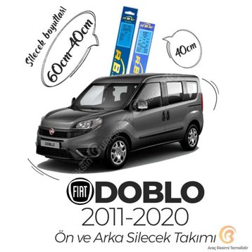 RBW 2011-2021 Fiat Doblo Ön Arka Silecek Seti