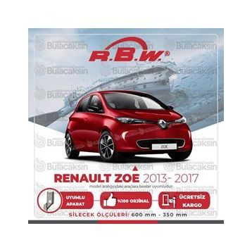 RBW 2013-2017 Renault Zoe Muz Silecek Takımı