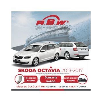 RBW 2013-2017 Skoda Octavia Ön ve Arka Silecek Seti