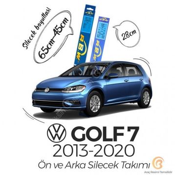 RBW 2013-2017 Volkswagen Golf 7 Ön ve Arka Silecek Seti