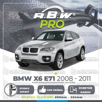 RBW Bmw X6 E71 Muz 2008-2011 Pro Silecek Takımı