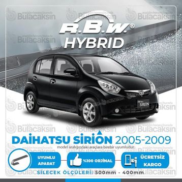RBW Daihatsu Sirion 2005-2009 Ön Hybrid Silecek Takımı