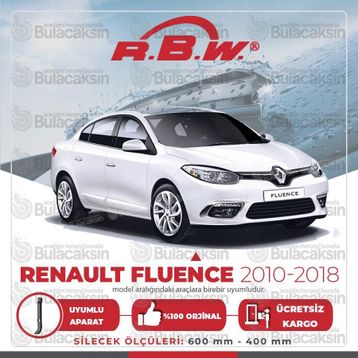 RBW Renault Fluence 2010-2018 Ön Muz Silecek Takımı