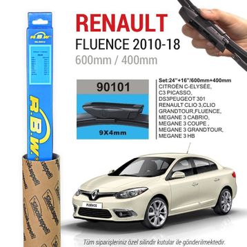 RBW Renault Fluence 2010-2018 Ön Muz Silecek Takımı