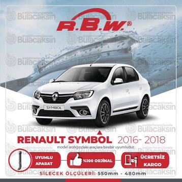 RBW Renault Symbol 2016-2018 Ön Muz Silecek Takımı
