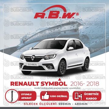 RBW Renault Symbol 2016-2018 Ön Muz Silecek Takımı