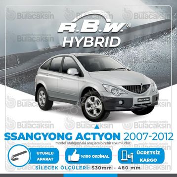 RBW Ssangyong Actyon 2007-2012 Ön Hybrid Silecek Takımı