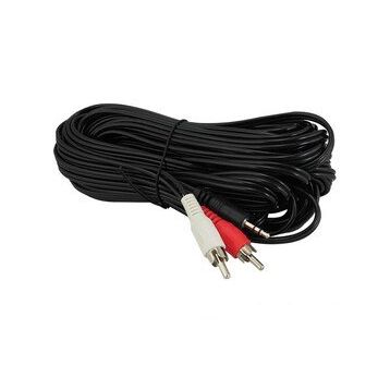 Rca 2 Erkek + 3.5 mm 10 Metre Kutulu Stereo Erkek Ses Kablosu