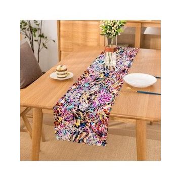 RealHomes 34x34 cm Renkli 2'li Leopar Temalı Kavaniçe Desenli Dijital Baskılı Modern Yuvarlak Servis Altlığı Supla