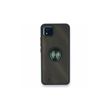 Realme C11 2021 Montreal Yüzüklü Silikon Kapak Yeşil Kılıf