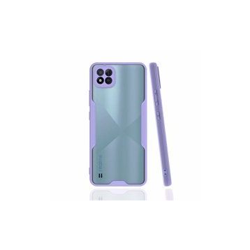 Realme C11 2021 Platin Silikon Lila Kılıf