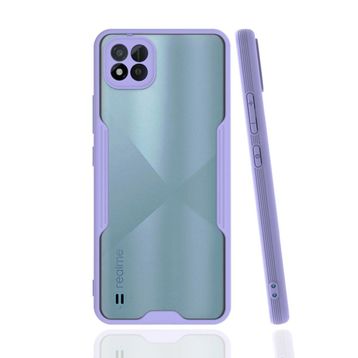 Realme C11 2021 Platin Silikon Lila Kılıf
