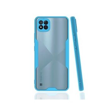 Realme C11 2021 Platin Silikon Mavi Kılıf