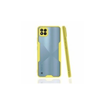 Realme C11 2021 Platin Silikon Sarı Kılıf
