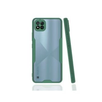 Realme C11 2021 Platin Silikon Yeşil Kılıf