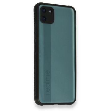 Realme C11 Miami Şeffaf Silikon Siyah Kılıf