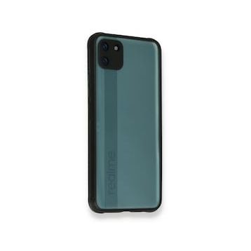 Realme C11 Miami Şeffaf Silikon Siyah Kılıf