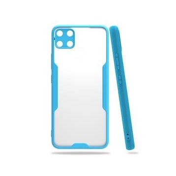 Realme C15 Platin Silikon Mavi Kılıf