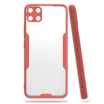 Realme C15 Platin Silikon Pembe Kılıf