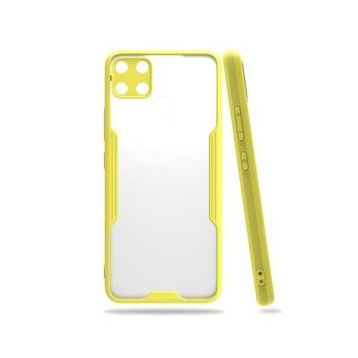Realme C15 Platin Silikon Sarı Kılıf