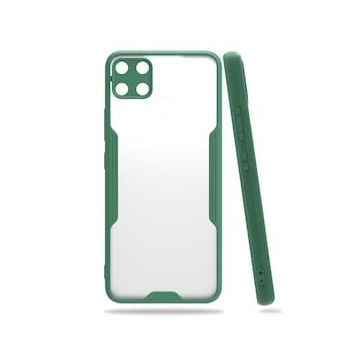 Realme C15 Platin Silikon Yeşil Kılıf