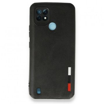 Realme C21 Loop Deri Silikon Siyah Kılıf