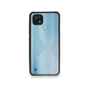 Realme C21 Miami Şeffaf Silikon Siyah Kılıf