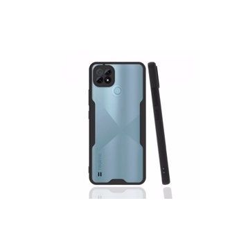 Realme C21 Platin Silikon Siyah Kılıf