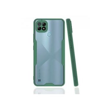 Realme C21 Platin Silikon Yeşil Kılıf