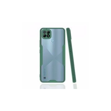 Realme C21 Platin Silikon Yeşil Kılıf