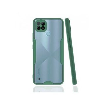 Realme C21 Platin Silikon Yeşil Kılıf