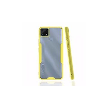 Realme C25 Platin Silikon Sarı Kılıf