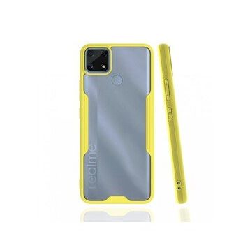 Realme C25 Platin Silikon Sarı Kılıf