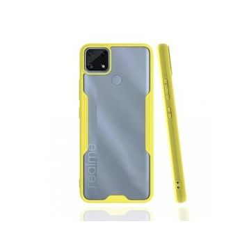 Realme C25 Platin Silikon Sarı Kılıf