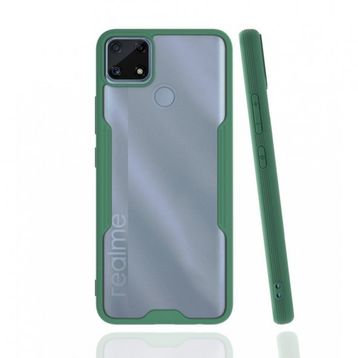 Realme C25 Platin Silikon Yeşil Kılıf