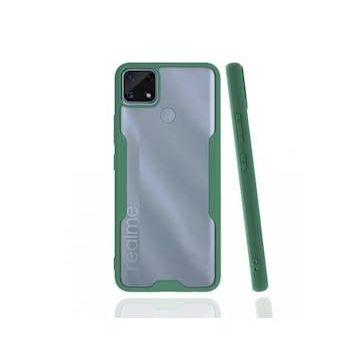 Realme C25 Platin Silikon Yeşil Kılıf