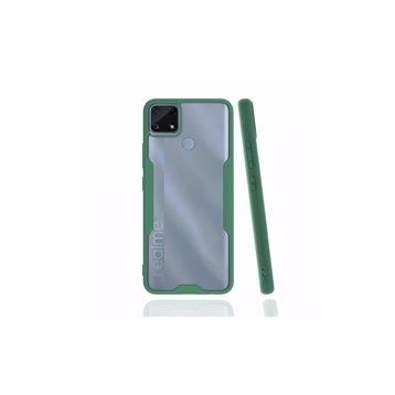 Realme C25 Platin Silikon Yeşil Kılıf