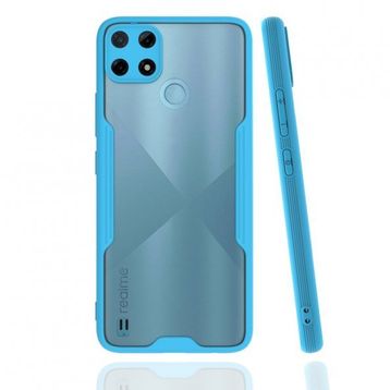 Realme C25Y Platin Silikon Mavi Kılıf